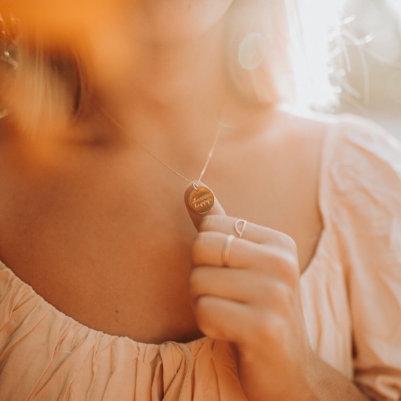 Choose Happy Mantra Meditative Mini Charm Necklace - Picture 5 of 13